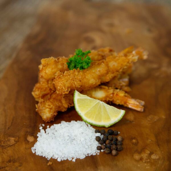 Gebakken tempura garnalen